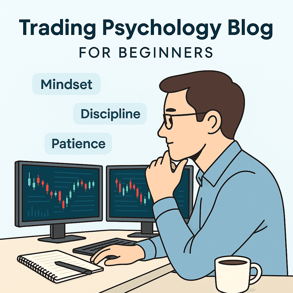 Digital illustration of trading psychology for beginners